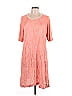 Tiny 100% Rayon Orange Casual Dress Size L - photo 1
