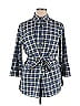 Foxcroft Blue 3/4 Sleeve Button-Down Shirt Size 16 - photo 1