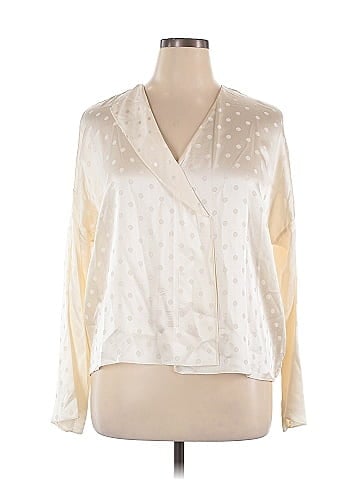 Vince. Long Sleeve Silk Top (view 1)