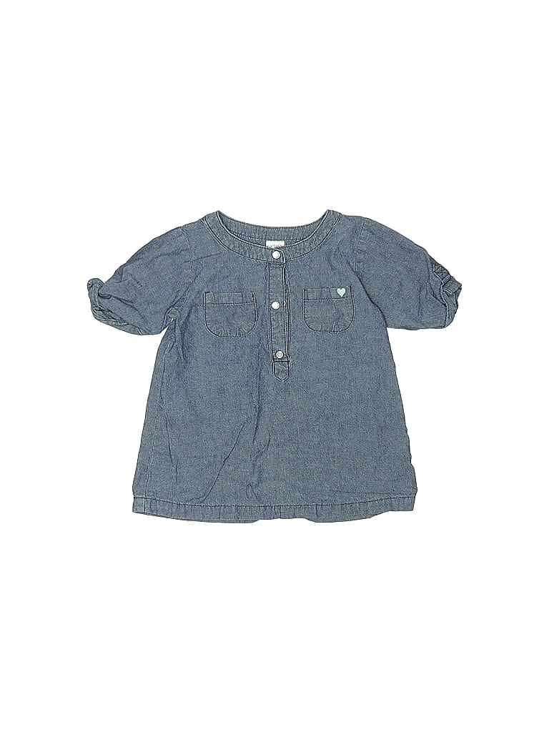 Carter's 100% Cotton Blue Short Sleeve Button-Down Shirt Size 2T - photo 1