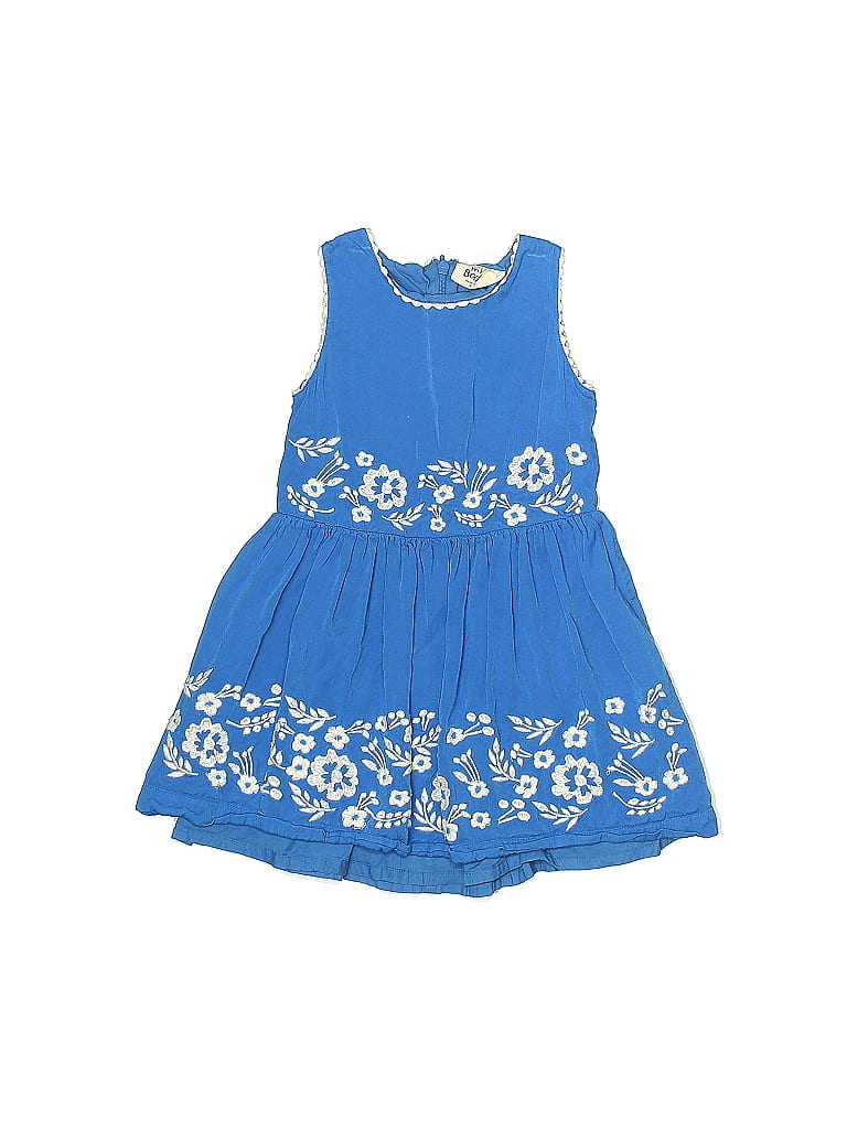 Mini Boden 100% Viscose Blue Dress Size 2 - photo 1