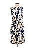 St. John Animal Print Blue Cocktail Dress Size 4 - photo 1