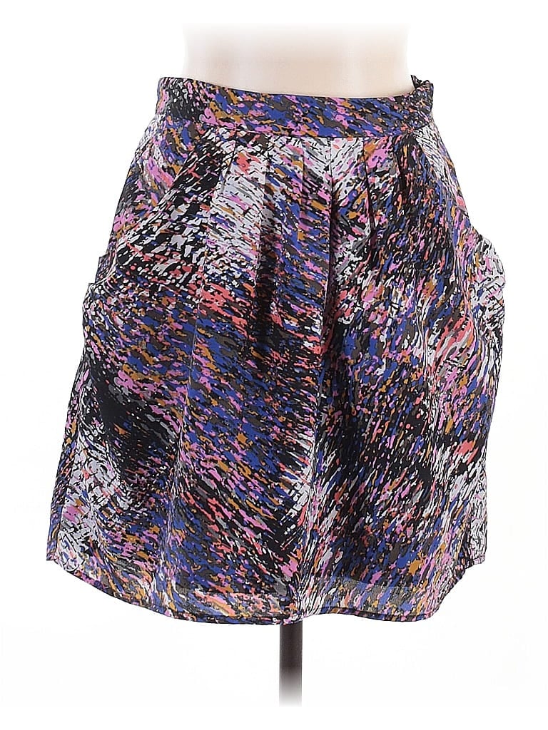 Paraella 100% Polyester Graphic Purple Casual Skirt Size L - photo 1