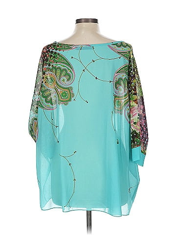 Allegra K 3/4 Sleeve T-Shirt (view 2)