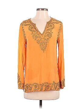 Adrienne Landau Long Sleeve Silk Top