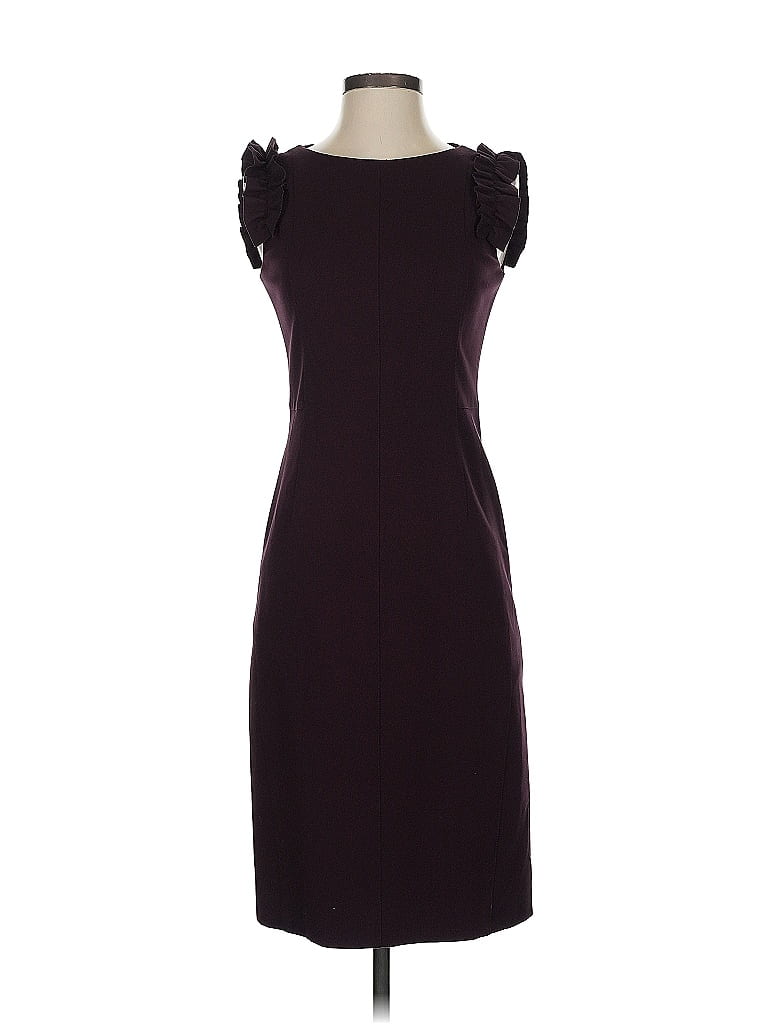 Akris Punto Solid Burgundy Purple Cocktail Dress Size 4 - photo 1