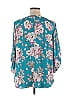 Catherines 100% Polyester Floral Teal 3/4 Sleeve Blouse Size 1X - photo 2