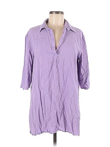 Ekouaer 3/4 Sleeve Button-Down Shirt (view 1)