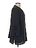 Lafayette 148 New York 100% Silk Black Blue 3/4 Sleeve Silk Top Size L - photo 4