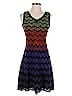 M Missoni Chevron-herringbone Purple Cocktail Dress Size EU (IT) 38 / US 2 - photo 1