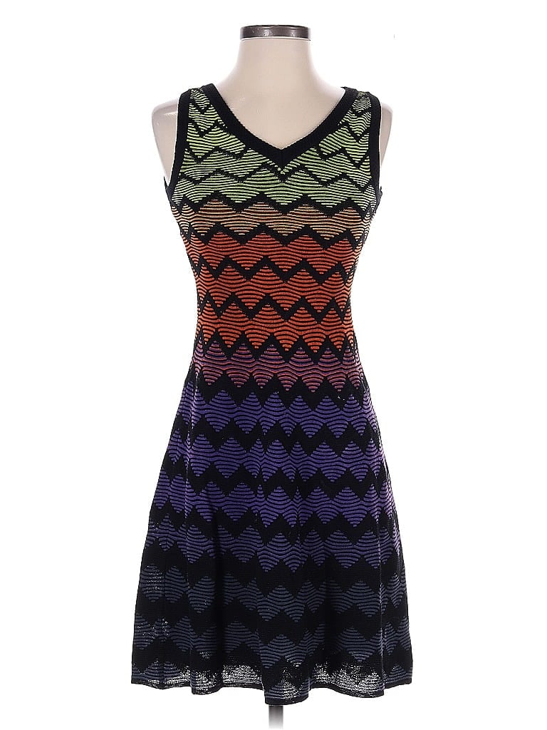 M Missoni Chevron-herringbone Purple Cocktail Dress Size EU (IT) 38 / US 2 - photo 1