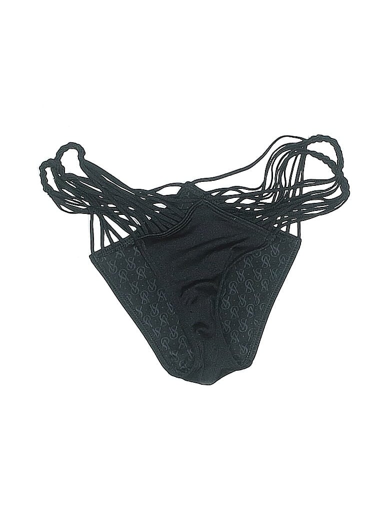 Victoria's Secret Graphic Black Swimsuit Bottoms Size S - photo 1