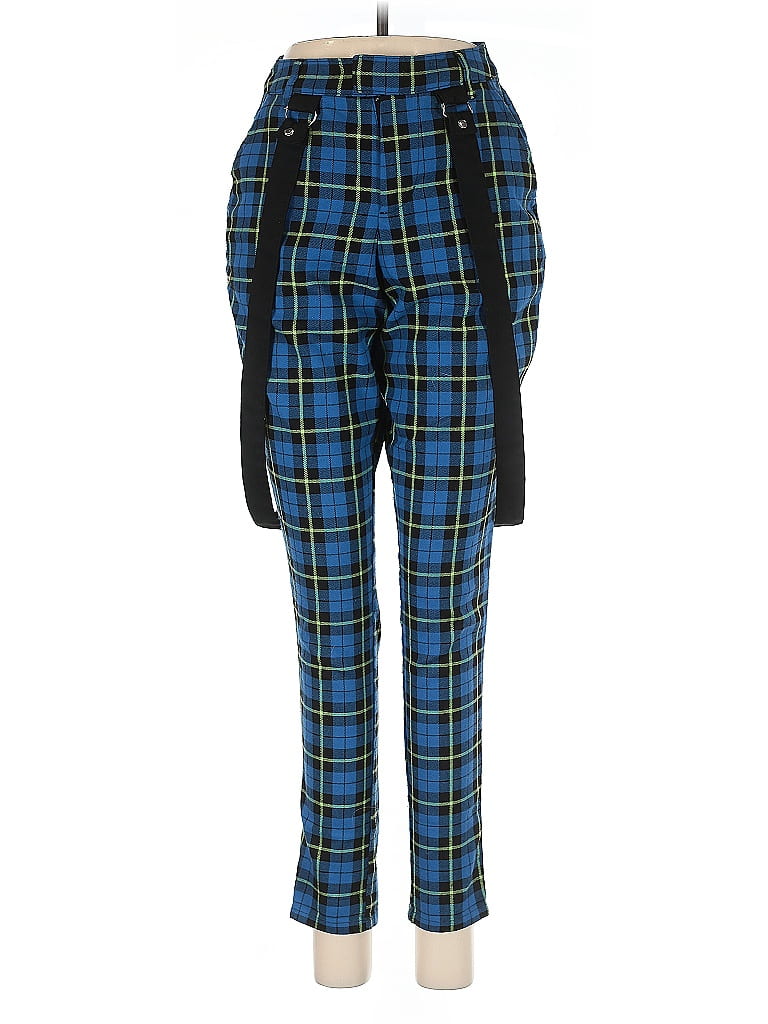 Hot Topic Plaid Blue Casual Pants Size XS - photo 1