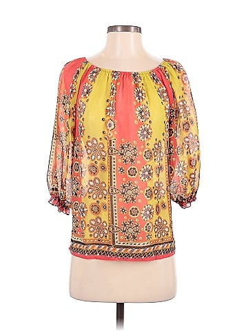 Fei 3/4 Sleeve Silk Top (view 1)