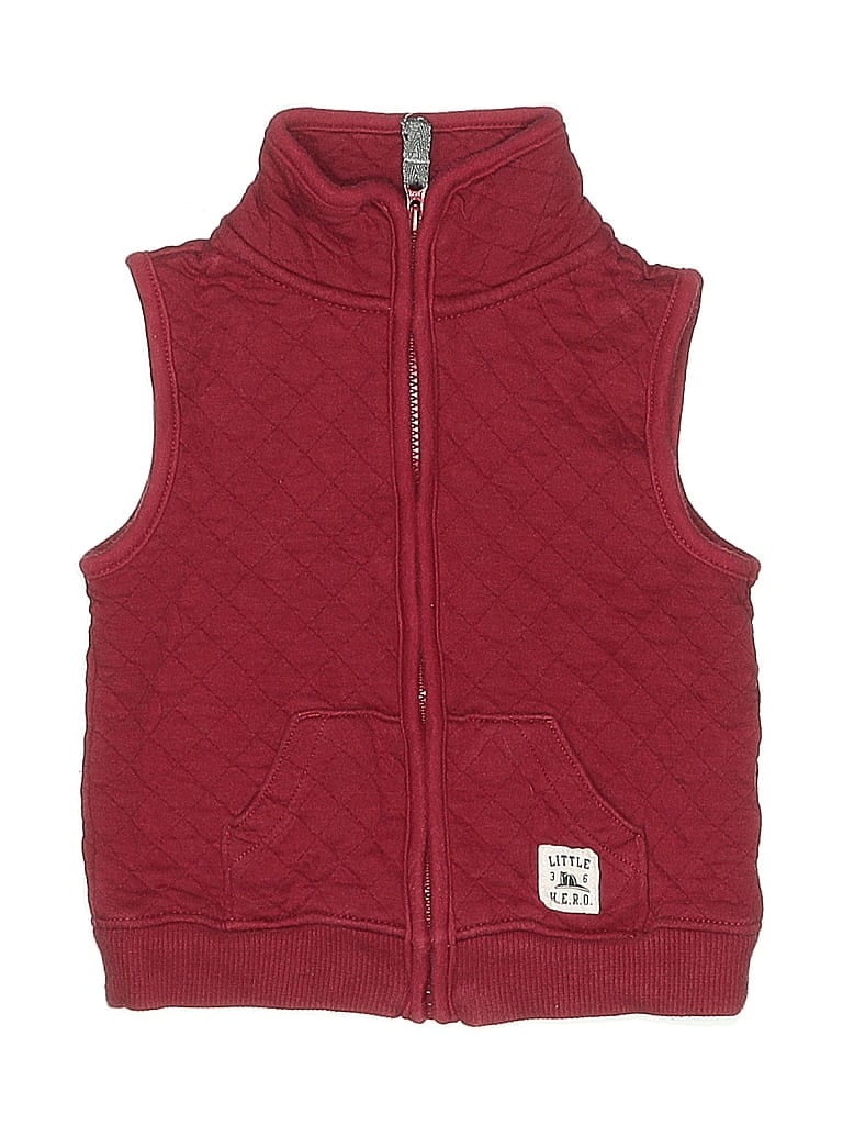 Pre-owned Carter's Kids' Vest In Burgundy