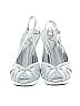 Nina Metallic Silver Gray Heels Size 9 - photo 2