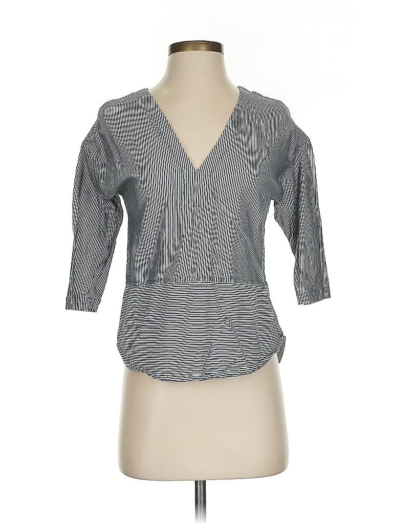 Pre-owned Madewell 3/4 Sleeve Blouse In Gray