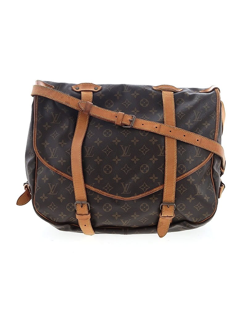 Louis Vuitton 100% Coated Canvas Brown Vintage Monogram Canvas Saumur 43 Bag One size - photo 1