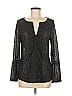 August Silk 100% Polyester Black Long Sleeve Blouse Size M - photo 1