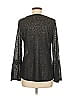 August Silk 100% Polyester Black Long Sleeve Blouse Size M - photo 2