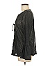 August Silk 100% Polyester Black Long Sleeve Blouse Size M - photo 5