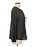 August Silk 100% Polyester Black Long Sleeve Blouse Size M - photo 4