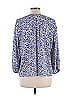 Collective Concepts 100% Polyester Floral Blue 3/4 Sleeve Blouse Size L - photo 2