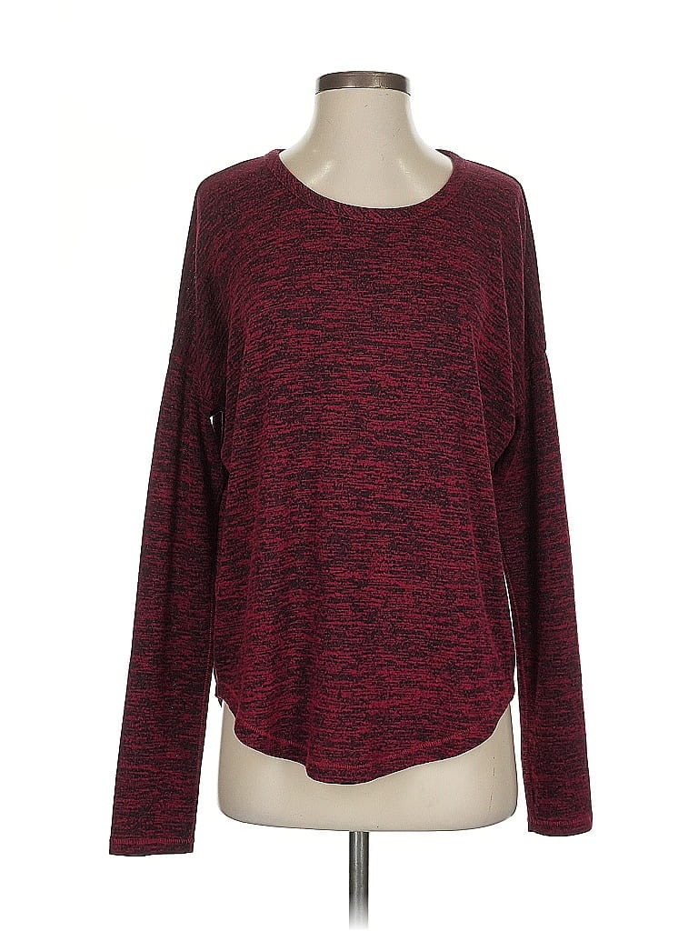 Pre-owned Rag & Bone Long Sleeve T-shirt In Burgundy