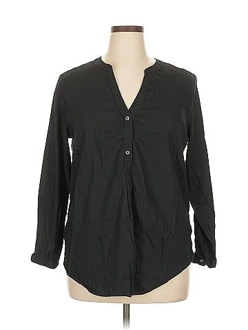 Old Navy 3/4 Sleeve Button-Down Shirt (view 1)