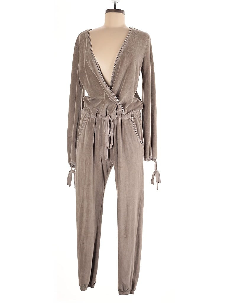 Young Fabulous & Broke Metallic Gray Tan Jumpsuit Size M - photo 1