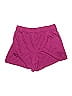Just Be... 100% Polyester Solid Purple Shorts Size 1X - photo 2