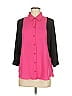 I.N. Studio 100% Polyester Color Block Pink 3/4 Sleeve Blouse Size M (petite) - photo 1