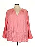 Woman Within 100% Rayon Pink 3/4 Sleeve Blouse Size 3X - photo 1