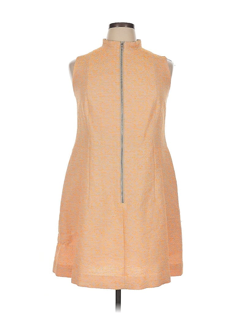 Akris Punto Tweed Orange Casual Dress Size 14 - photo 1