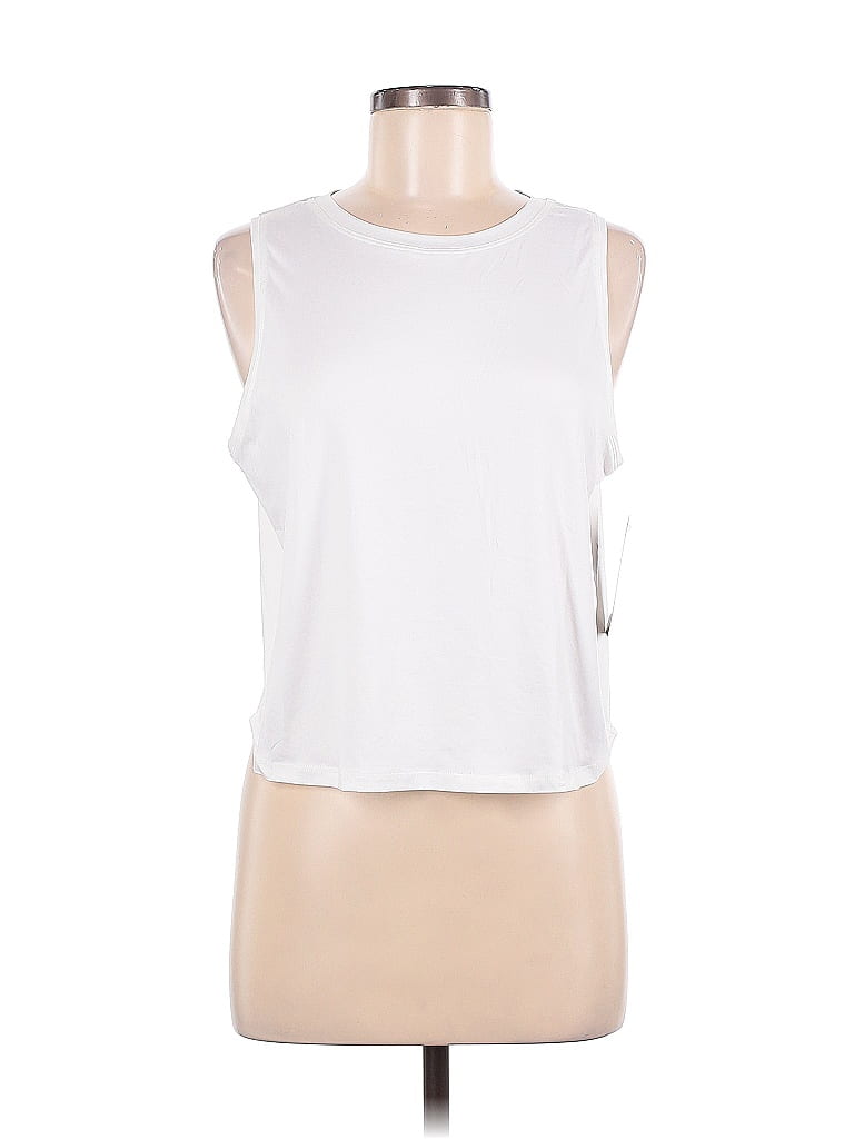 Marika White Sleeveless T-Shirt Size M - photo 1