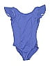 Minelli 100% Polyester Solid Blue One Piece Swimsuit Size 4 - photo 1