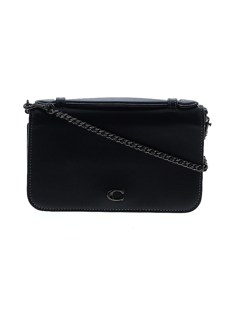 Coach 100% Leather Solid Black Leather Satchel One size - photo 1