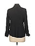 Cosmic Blue Love 100% Rayon Black Long Sleeve Blouse Size L - photo 2