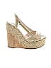 Giorgio Armani Ivory Tan Wedges Size 8 - photo 1