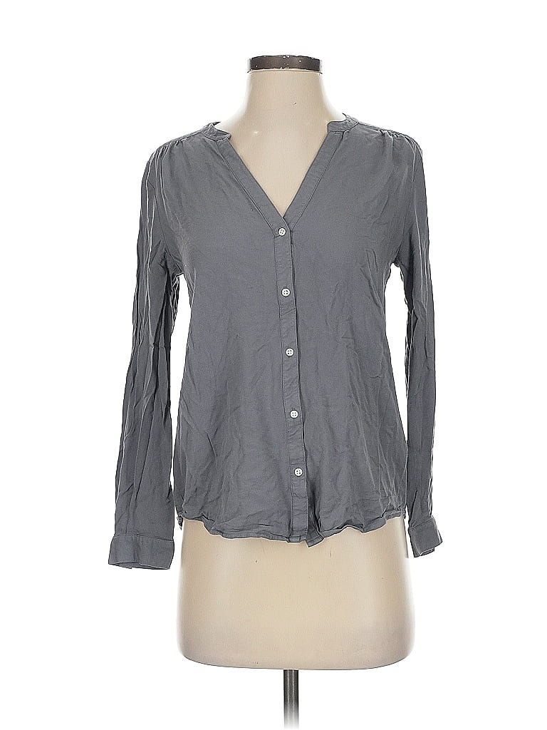 Pre-owned Soft Joie Long Sleeve Blouse In Gray