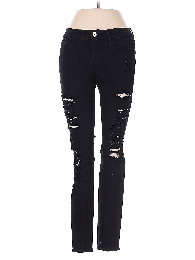 FRAME Denim Hearts Black Jeans Size 24 waist - photo 1