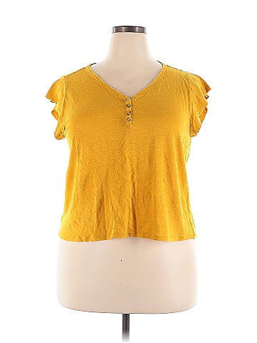 Ann Taylor LOFT Short Sleeve Henley (view 1)
