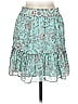 Ann Taylor LOFT Outlet 100% Polyester Paisley Teal Casual Skirt Size M - photo 1