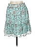 Ann Taylor LOFT Outlet 100% Polyester Paisley Teal Casual Skirt Size M - photo 2