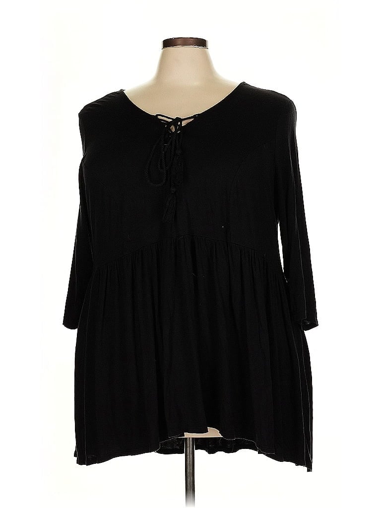 Terra & Sky Black Casual Dress Size 3X - photo 1