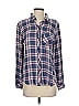 Rails 100% Rayon Plaid Blue Long Sleeve Button-Down Shirt Size S - photo 1