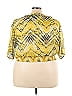 B.wear 100% Polyester Yellow Short Sleeve Blouse Size 3X - photo 2