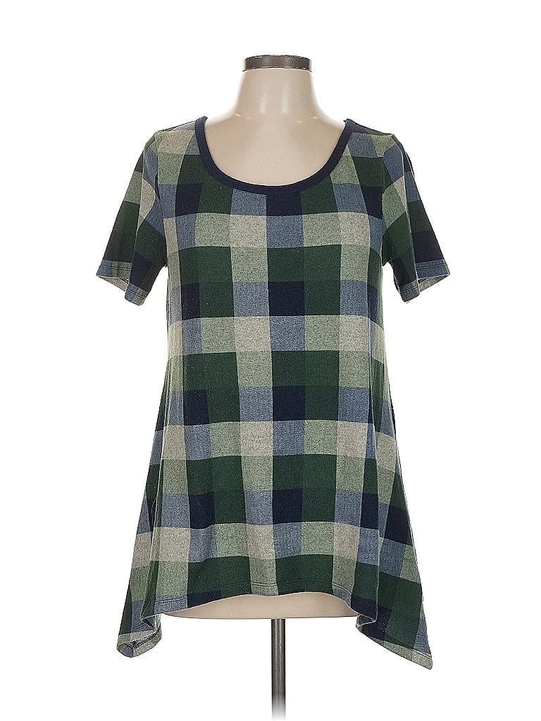 Pre-owned Fervour Short Sleeve Top Green Square Neckline Tops