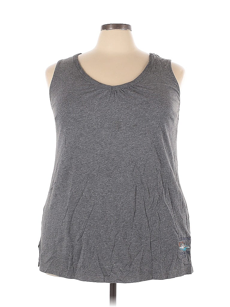 Woman Within Gray Sleeveless T-Shirt Size 22 (1X) - photo 1