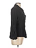 Cosmic Blue Love 100% Rayon Black Long Sleeve Blouse Size L - photo 4